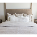 Ruffle Bolster Embroidered Cushion