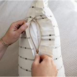 Ruffle Bolster Embroidered Cushion