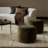 Sinclair Round Ottoman in Surrey Olive