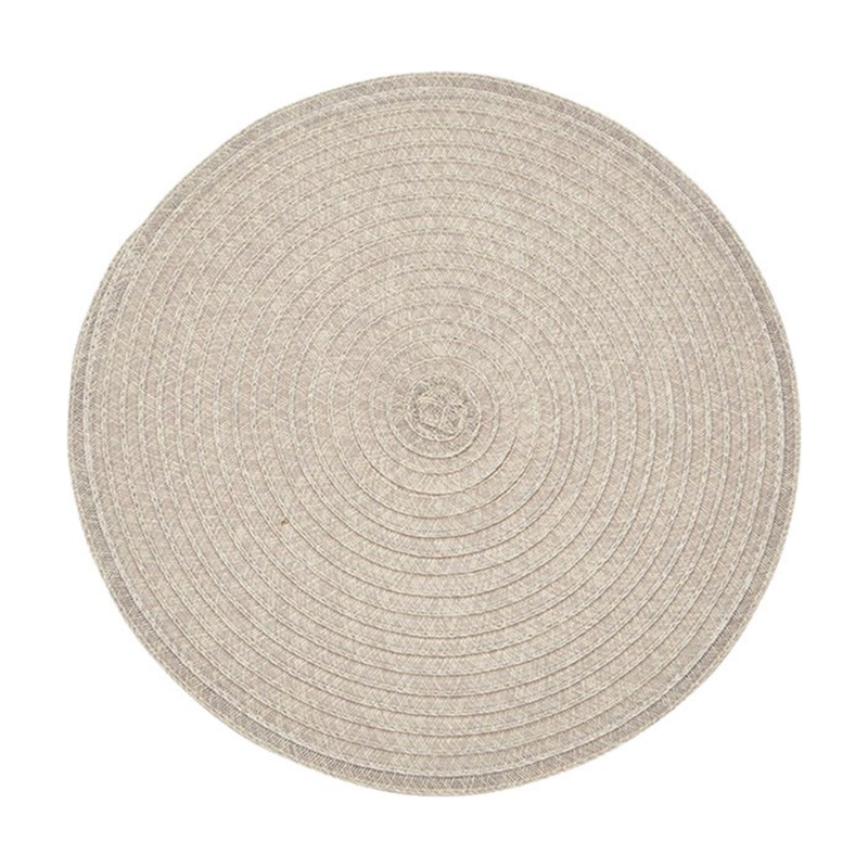 Urban Two Tone Woven Round Vinyl Placemat