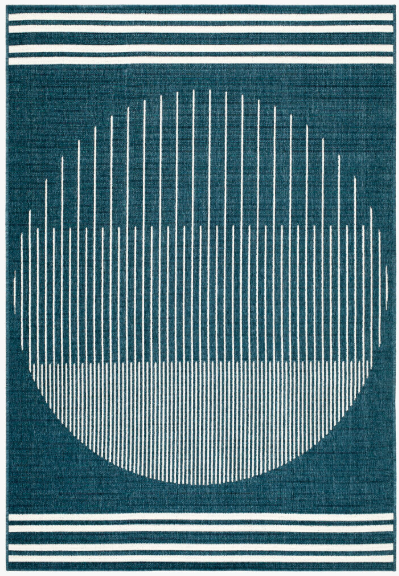 Alfresco Machine Woven Rug in Marine Blue