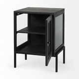 Arelius End Table in Black/Brown