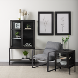 Arelius End Table in Black/Brown