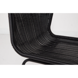 Calabria Wave Stackable Dining Chair in Black