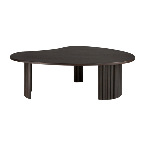 Boomerang Coffee Table in Mahogany Dark Brown