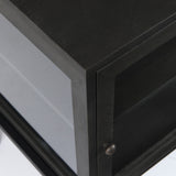 Arelius End Table in Black/Brown