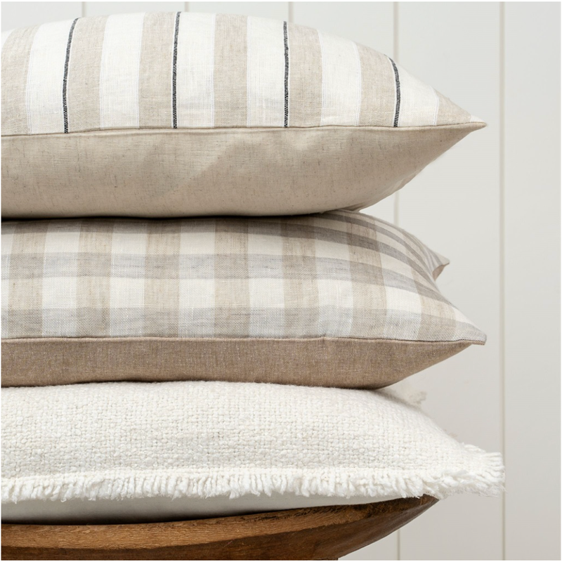 Cape Check Linen Cushion