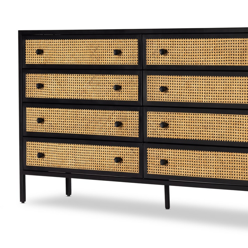 Natalia 8 Drawer Dresser in Vintage Black