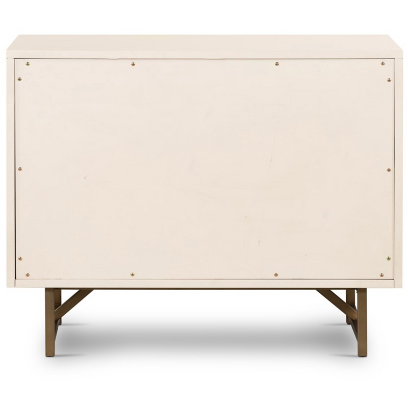 Van 3 Drawer Nightstand in Alabaster