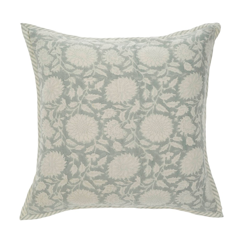 Maeve Block Print Cushion Mist