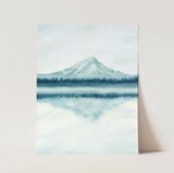 Misty Mountain Lake Landscape