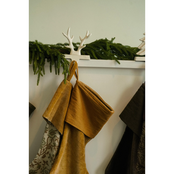 Antler Stocking Holder in White