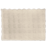 Luxe Sculpted Rabbit Fur Bath Mat