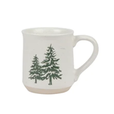 Tree Textured Stoneware Mug
