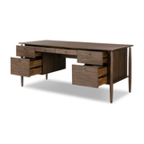 Markia Executive Desk in Aged Oak Veneer