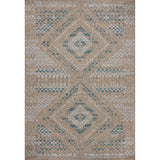 Topanga Rug in Natural/ Aqua