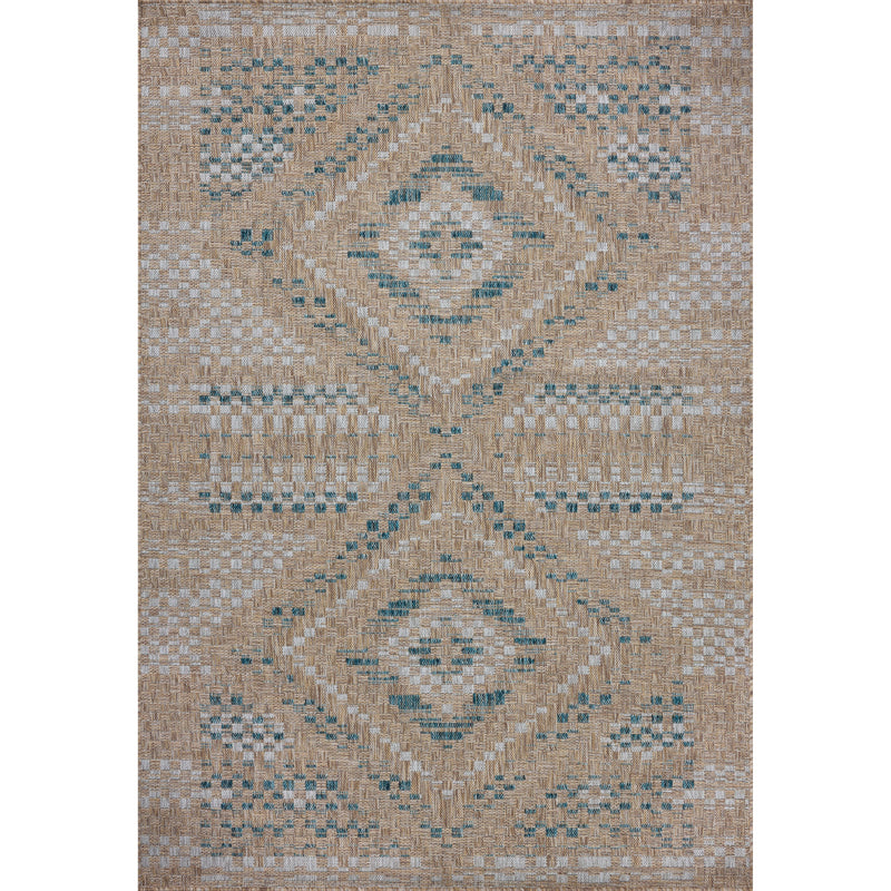 Topanga Rug in Natural/ Aqua