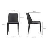 Nora Dining Chair in Black (Set of 2)