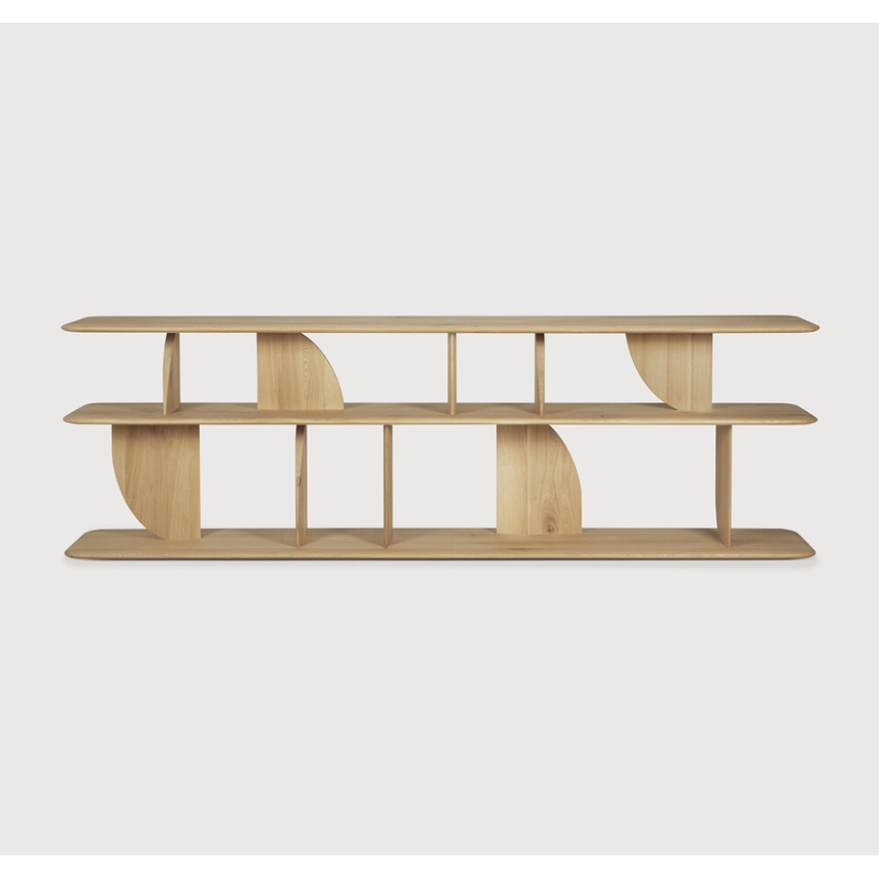 Geometric Sofa Console in Oak