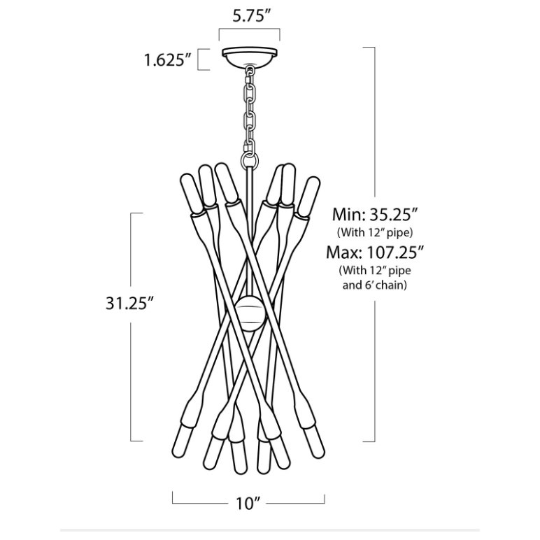 Cobra Chandelier Small