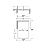 Sulley Two Seat Full Comfort Sleeper in Fabric