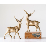 Gold Standing Deer, Set of 2