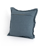 Baja Outdoor Cushion in Lake Blue Faux Linen 24" x 24"