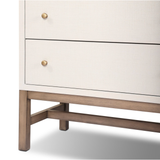 Fiona 6 Drawer Dresser in Ivory Painted Raffia