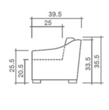 Stirling Sofa in Gr. 16 Wilde Sand (Performance)  - Uptown Unfinished Legs