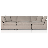 Stevie 3 Piece Sectional with Ottoman in Gibson Wheat