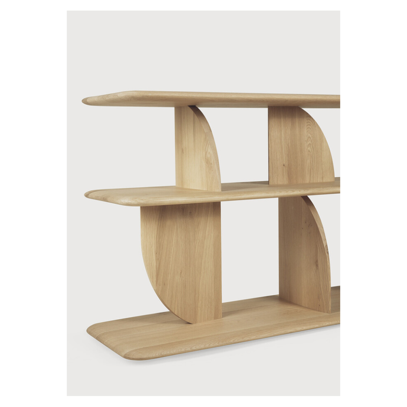 Geometric Sofa Console in Oak