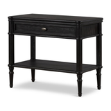 Toulouse Nightstand in Distressed Black