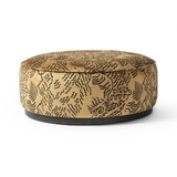 Sinclair Large Round Ottoman in Balkan Ochre