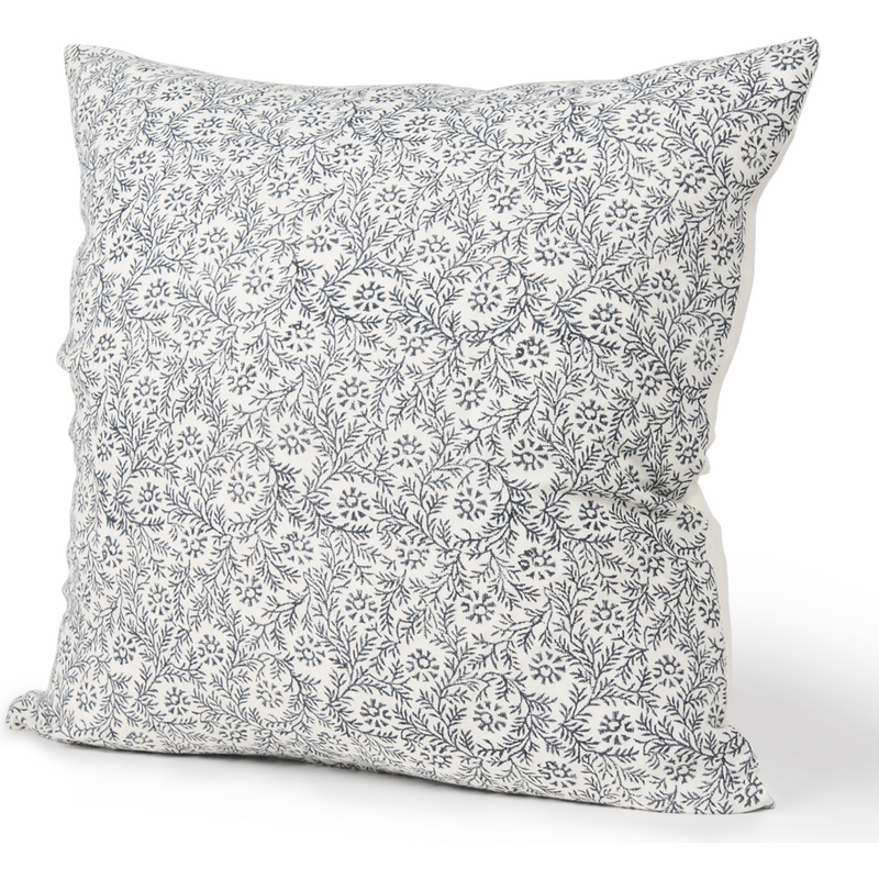 Jayne Cushion - Cream and Indigo