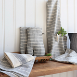 Simple Stripe Kitchen Set in Grey