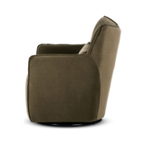 Kimble Swivel Chair in Henry Coffee