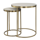 Aragon Nesting Tables - White - Set of 2