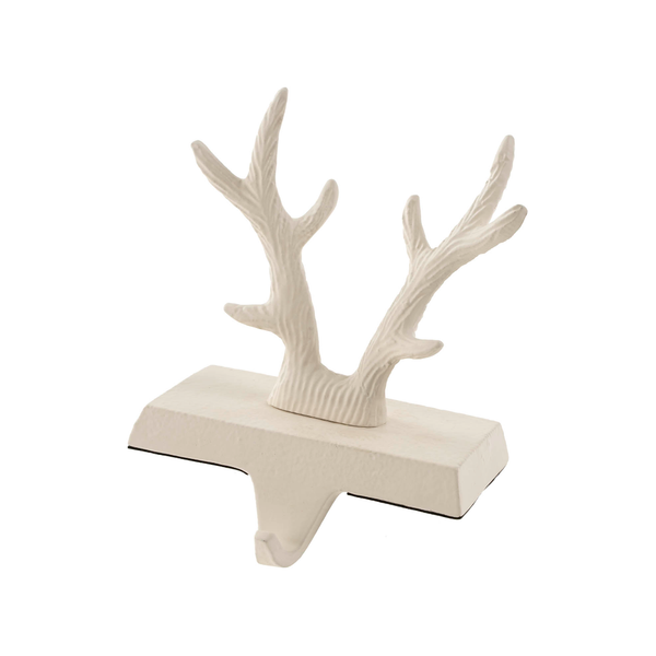 Antler Stocking Holder in White