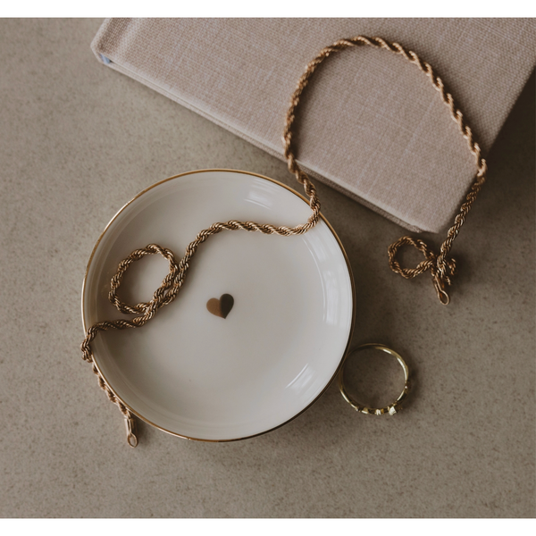 Gold Heart Jewelry Dish