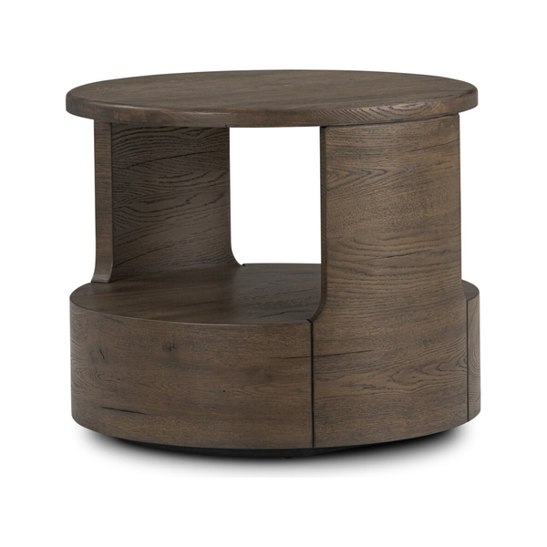 Matheus End Table in Grey French Oak