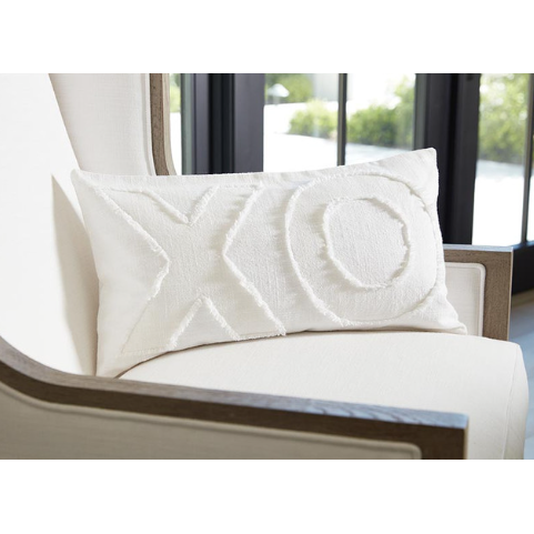 XO Lumbar Cushion 22" x 12" White