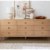 Hara 9 Drawer Dresser in Natural Oak