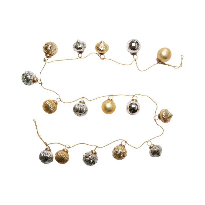 Mercury Glass Ornament Garland