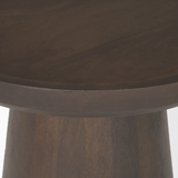 Takoda Tapered Drum Accent Table in Dark Brown Wood