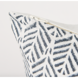 Janelle Cushion in Cream and Indigo