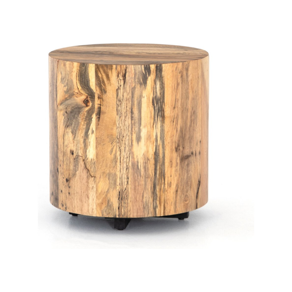 Hudson Round End Table In Spalted Primavera