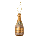 Champagne Sparkle Holiday Ornament, Pink