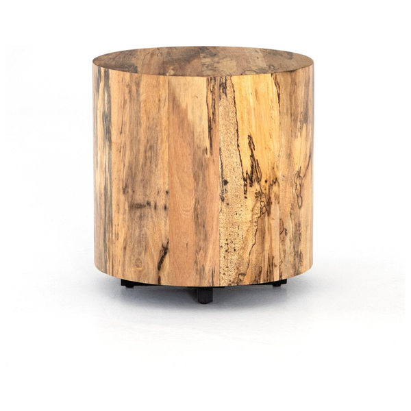 Hudson Round End Table In Spalted Primavera