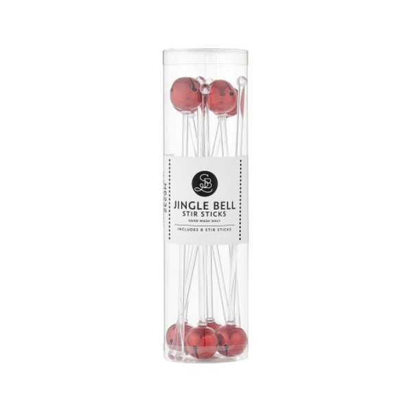Jingle Bell Stir Sticks - Red