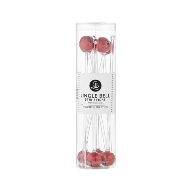 Jingle Bell Stir Sticks - Red